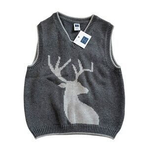NWT Janie and Jack Stag Knit Vest